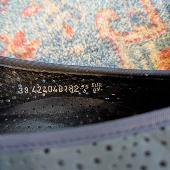 Mephisto Women's 8 Elsie Perf Perferated Ballet Flats Leather Blue - Picture 8 of 9